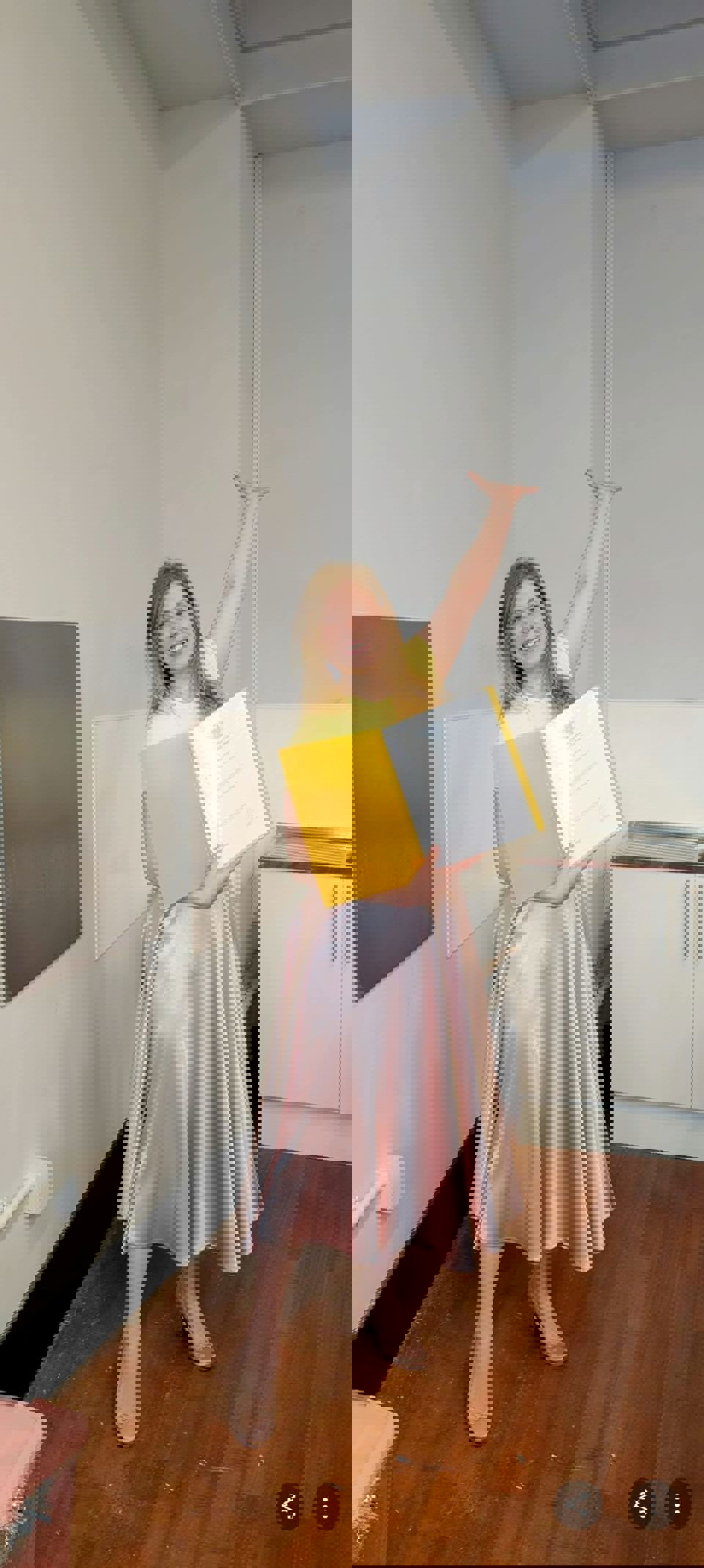 Julia Kalmuk following the signing her lease on the Market Hall unit.