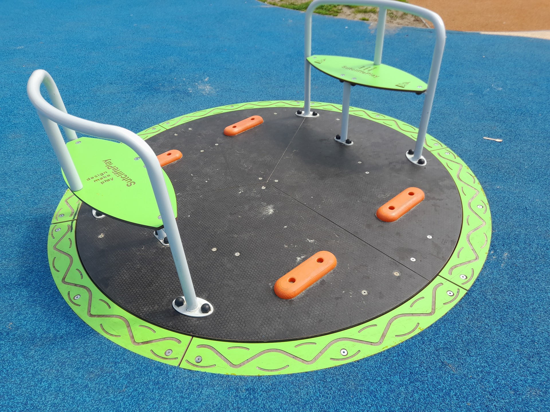 Accessible roundabout at Newbridge Fields