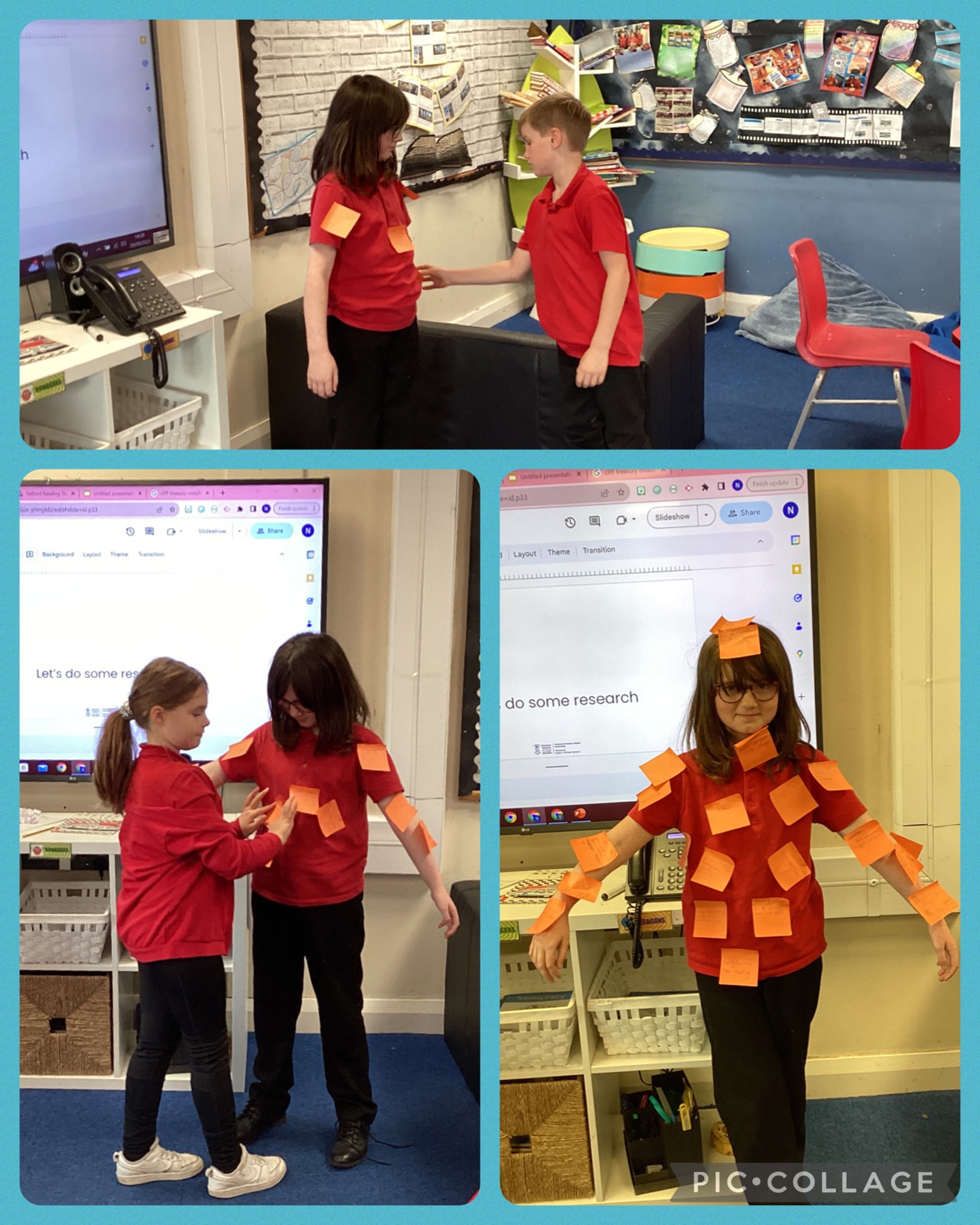 Brackla primary pupils doing research