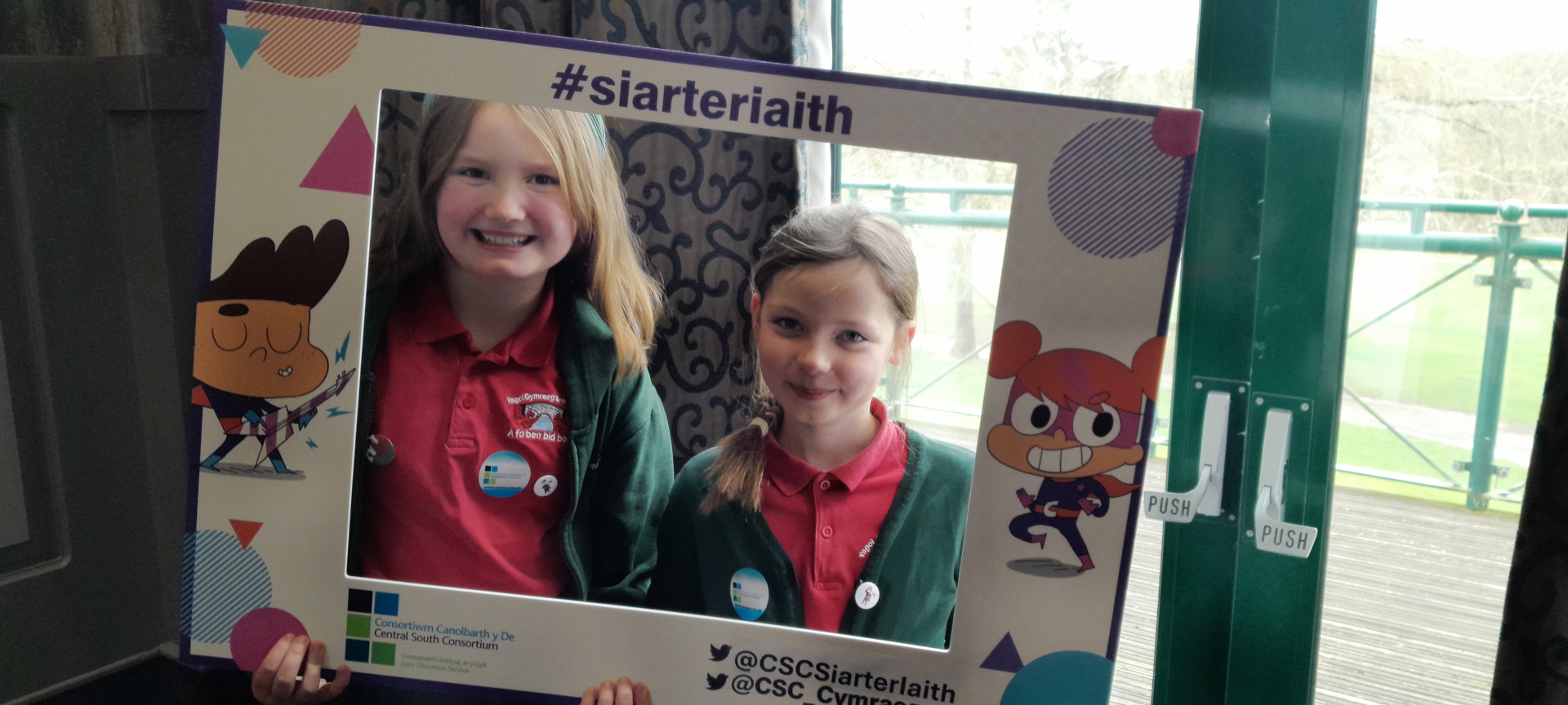 Pupils from Coety Primary School and Ysgol Bro Ogwr at the awards ceremony.