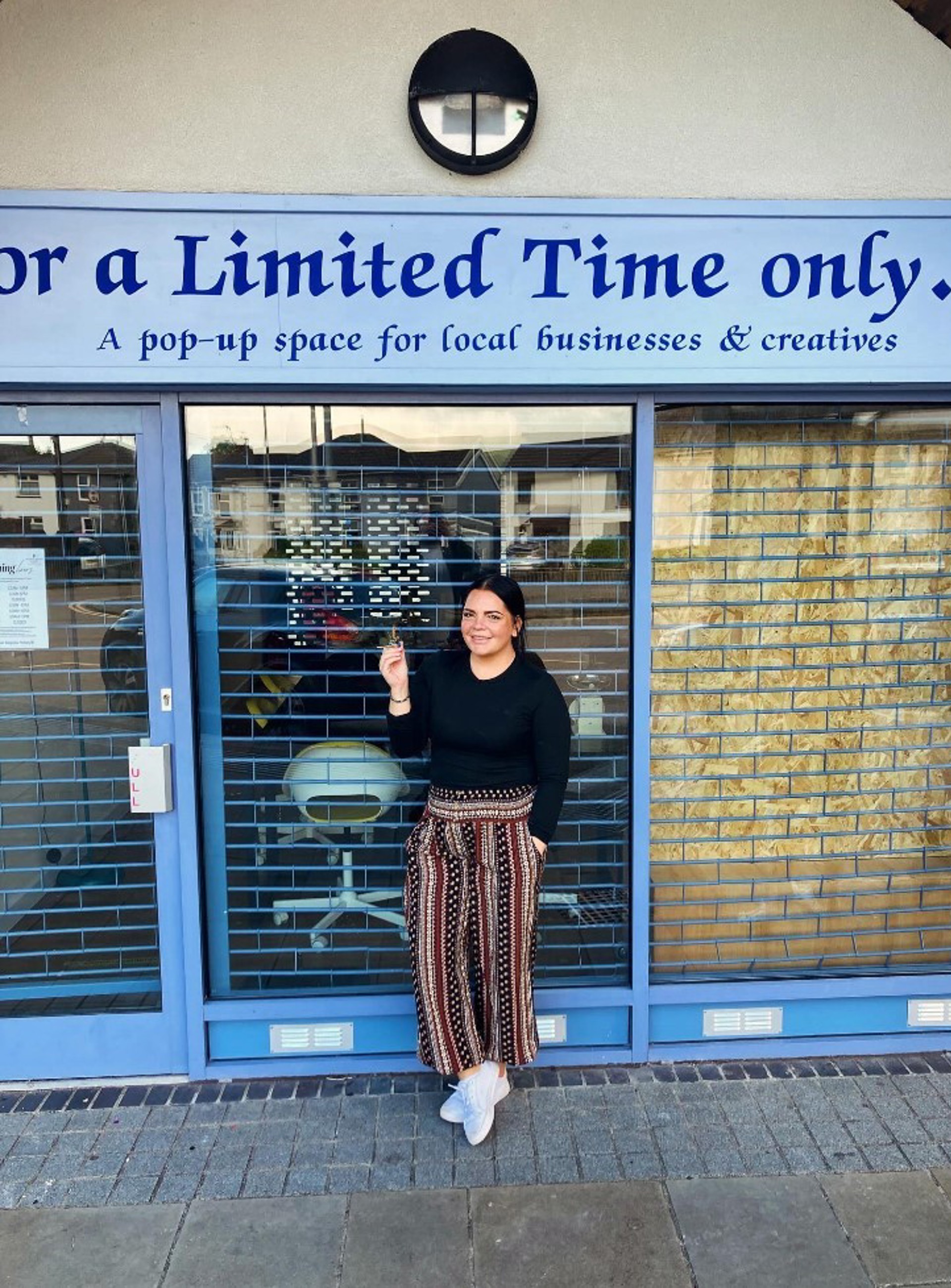 Drew Richards, owner of Mudwerx Bespoke Pottery, outside of Unit 14 in Maesteg Market.