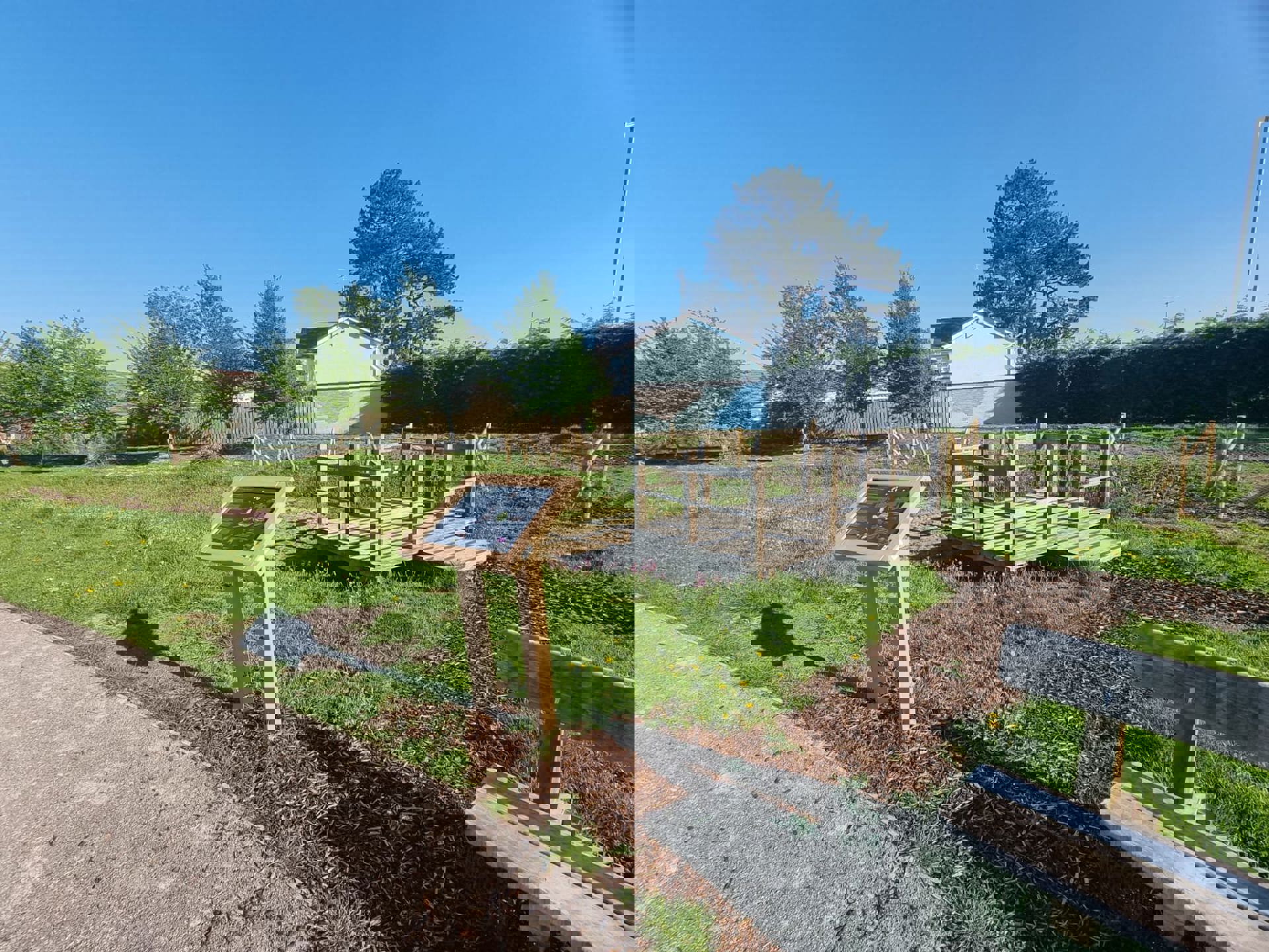 New wildflower and pollinator meadows, accessible pathways and visitor signage introduced as part of an ongoing Local Places for Nature project at Coychurch Community Field.