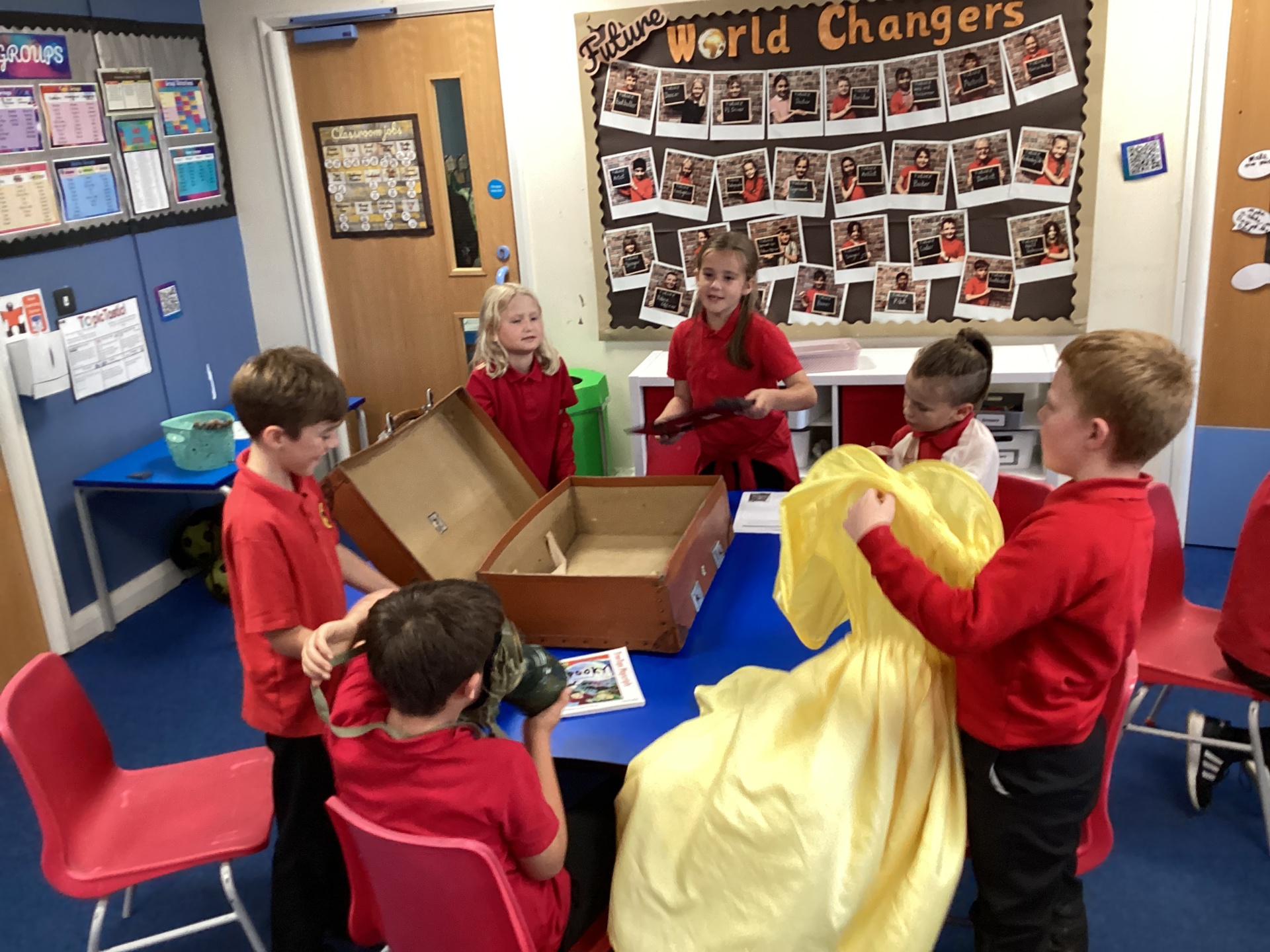 Brackla primary pupils doing research