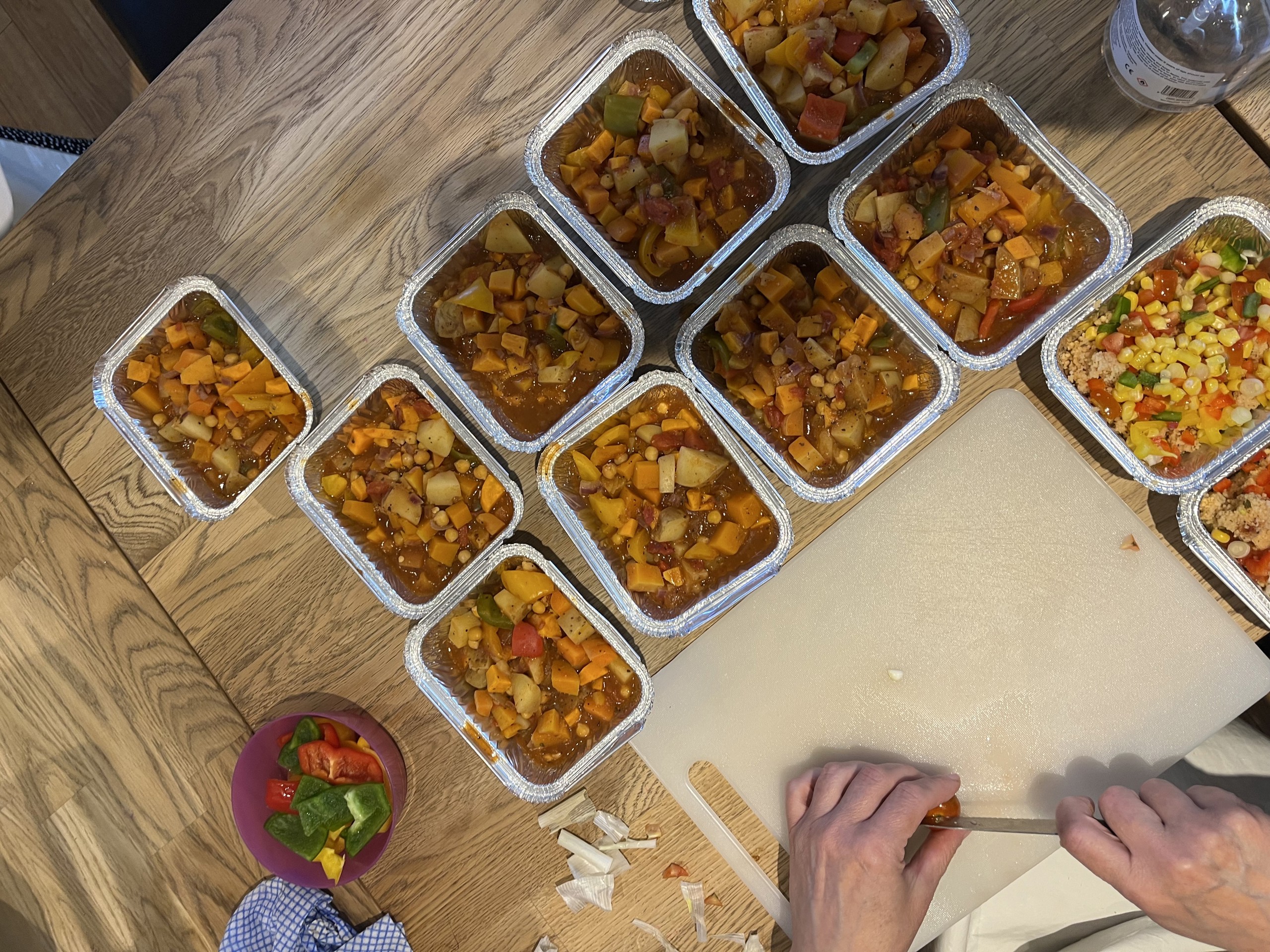 Examples of the food prepared during the community cooking sessions