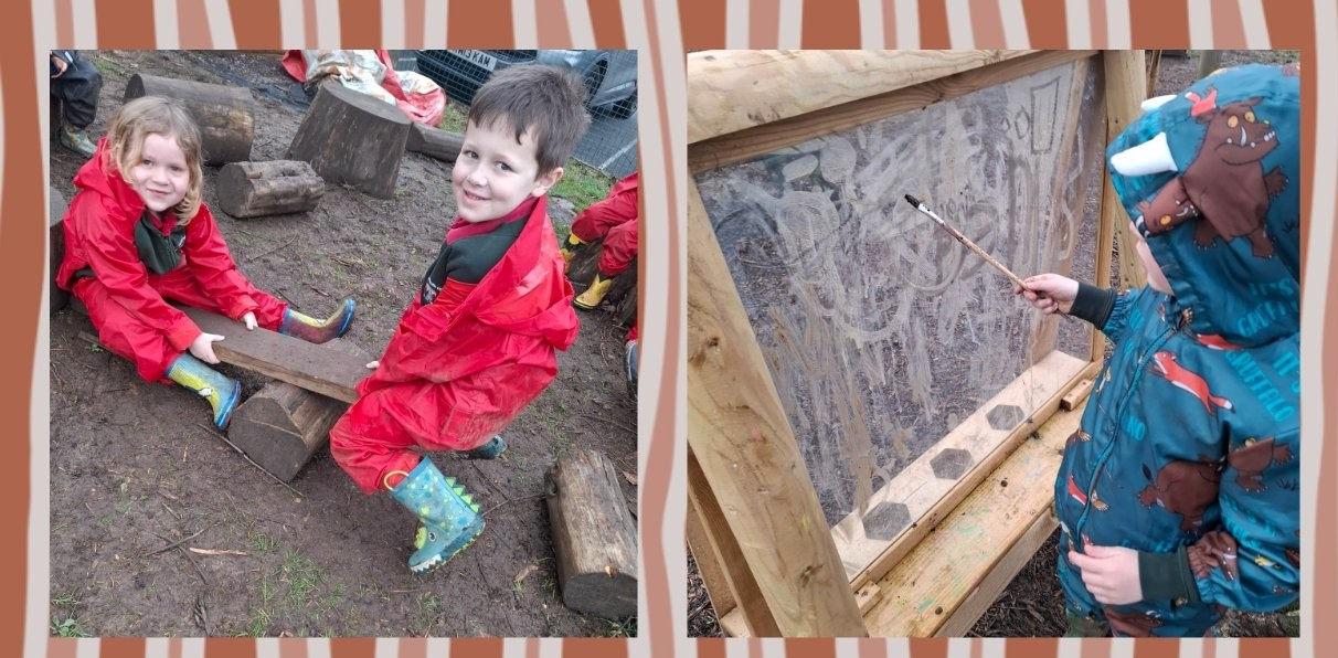 Pupils engaged in a range of outdoor play opportunities. 