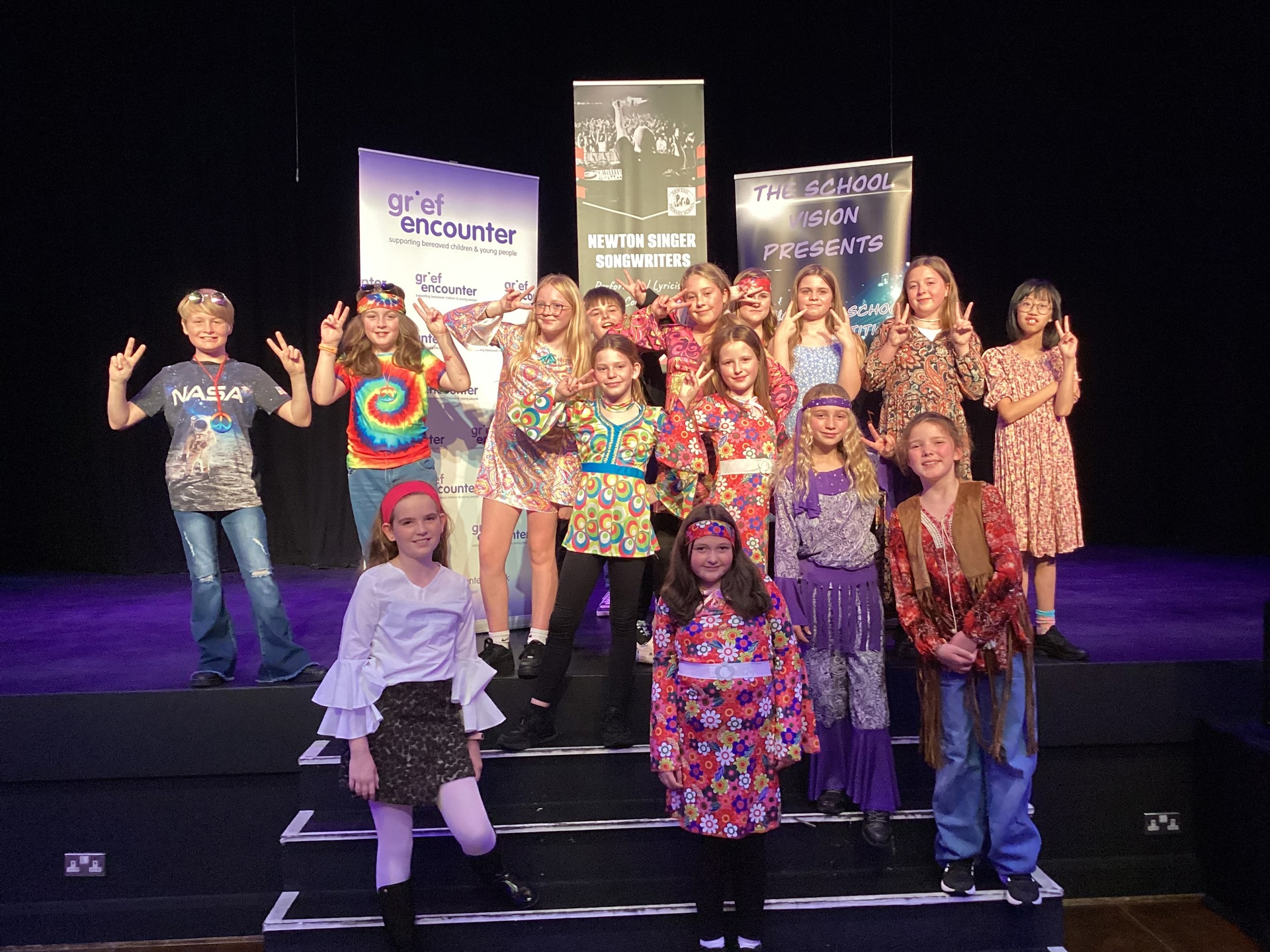 Newton Primary School pupils at 'The School Song UK 2024' finals