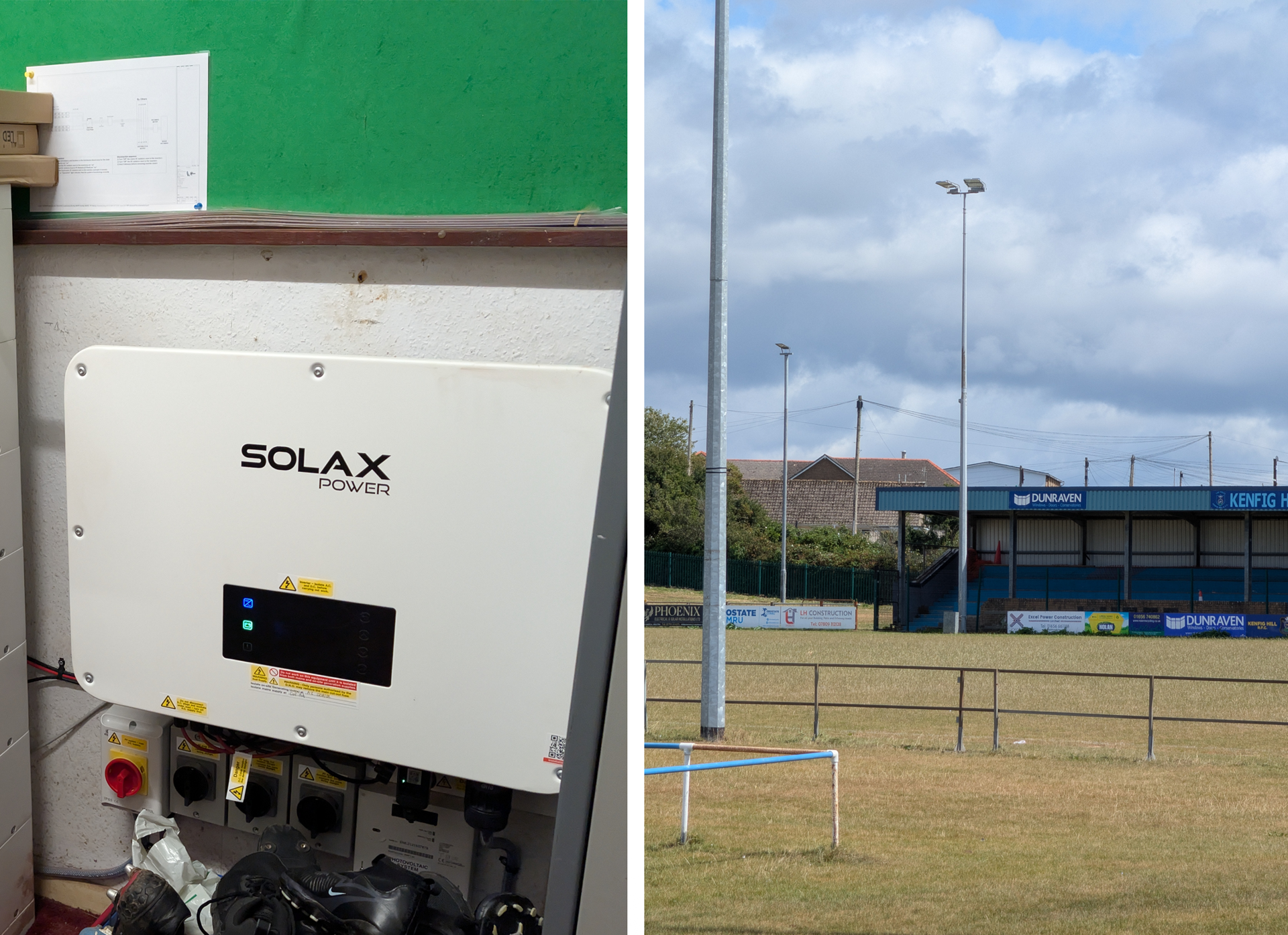 New solar battery at Kenfig RFC