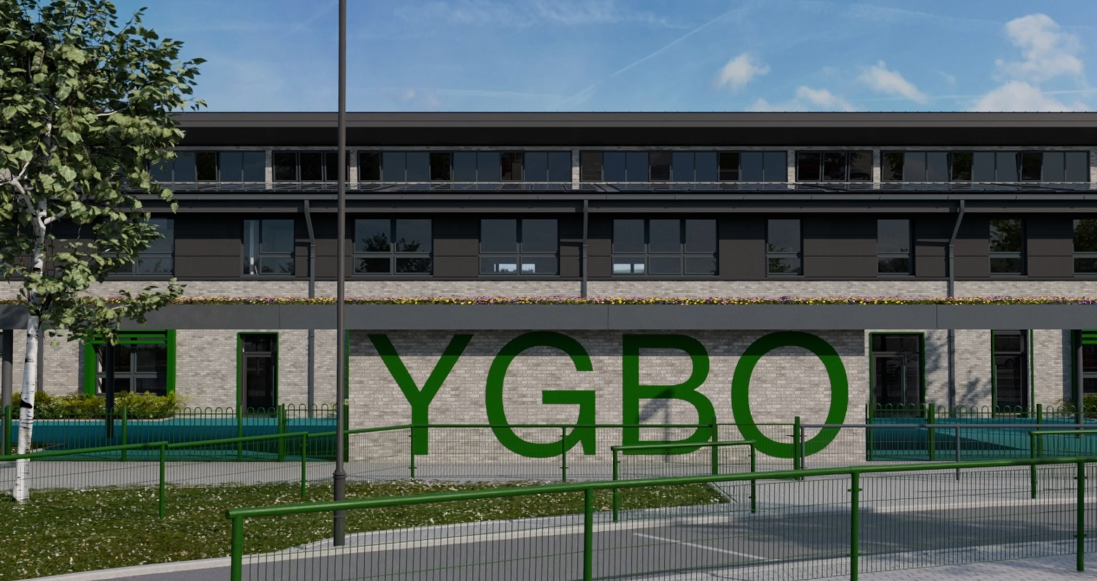 CGI image on Ysgol Gymraeg Bro Ogwr school modernisation scheme