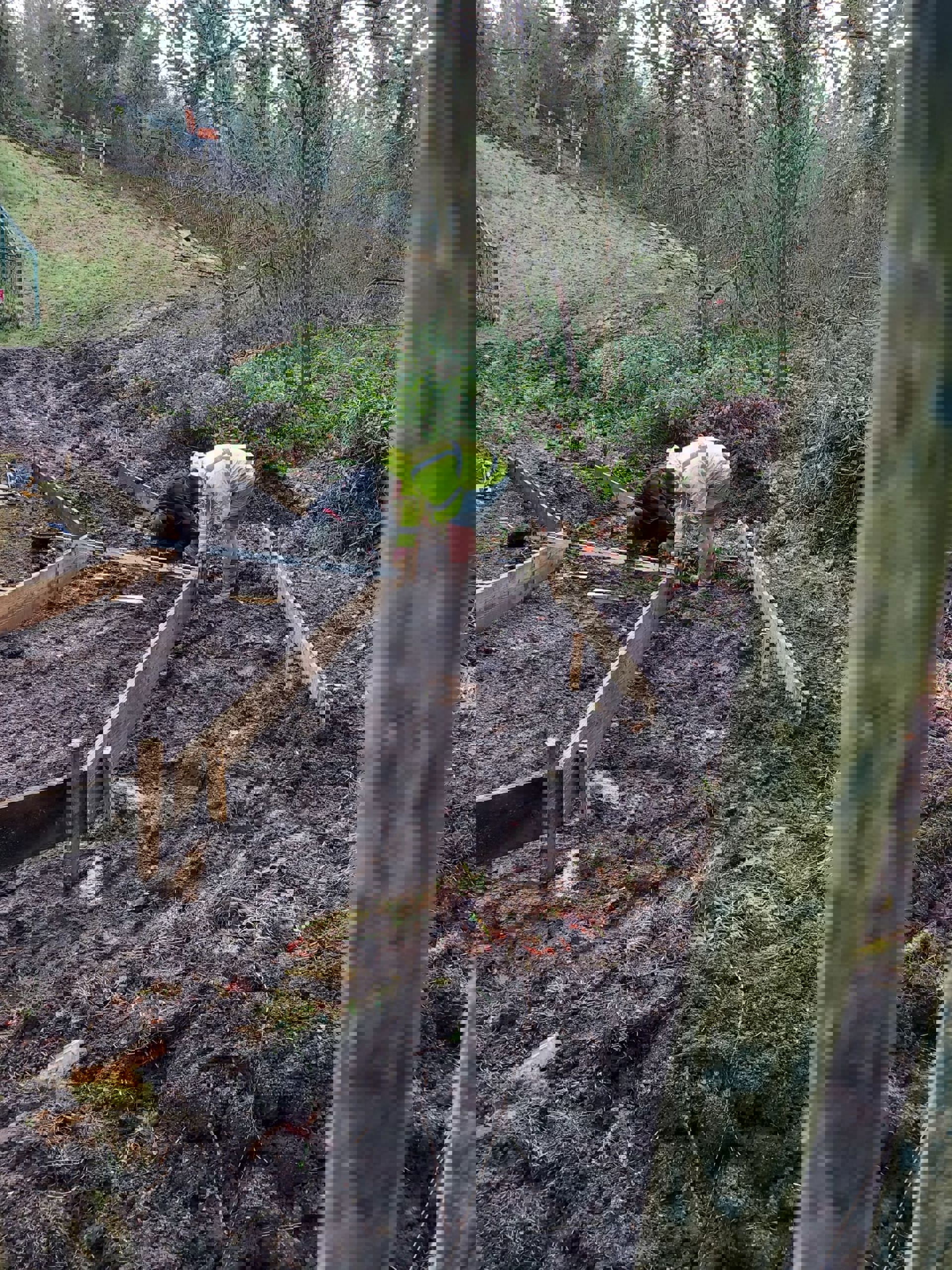 Works underway at Bedford Park Nature Reserve. 