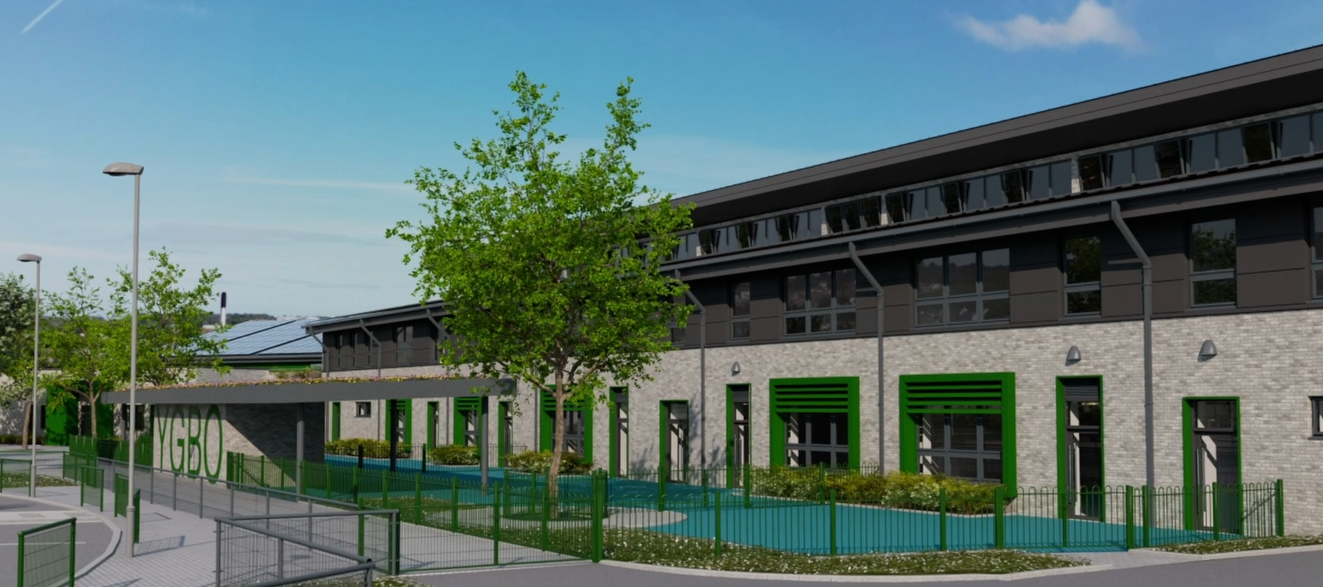 Computer generated image of how the school could look