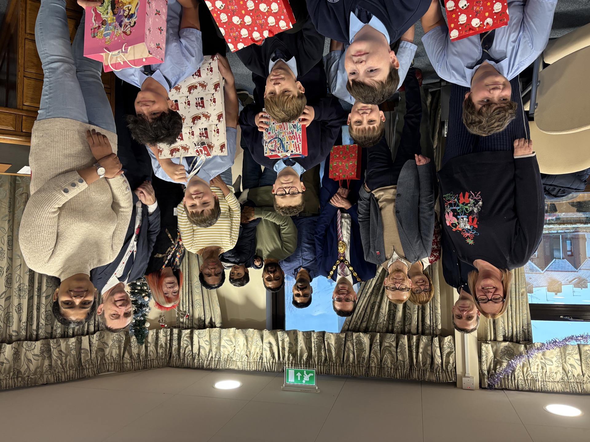 Team effort: Mayor of Bridgend County Borough, Cllr Huw David with partners from Awen Cultural Trust, Halo Leisure and Bridgend College pictured with pupils from Cynffig Comprehensive School and volunteers from Brackla Tabernacle.