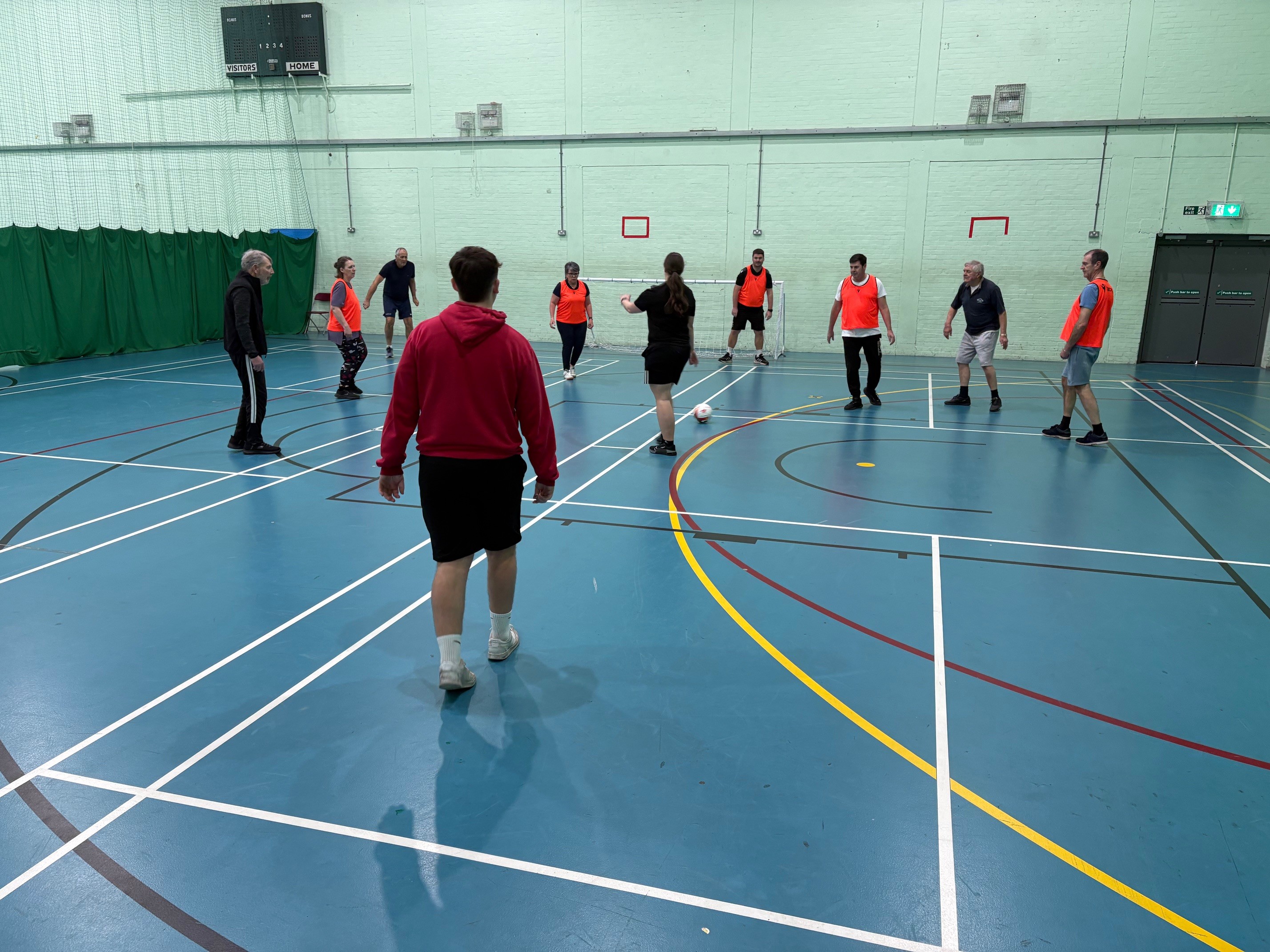 The players in action.