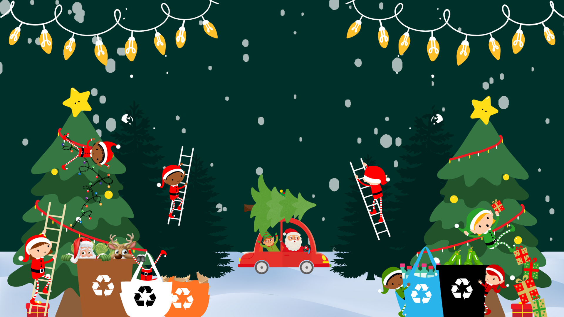 Festive recycling graphic