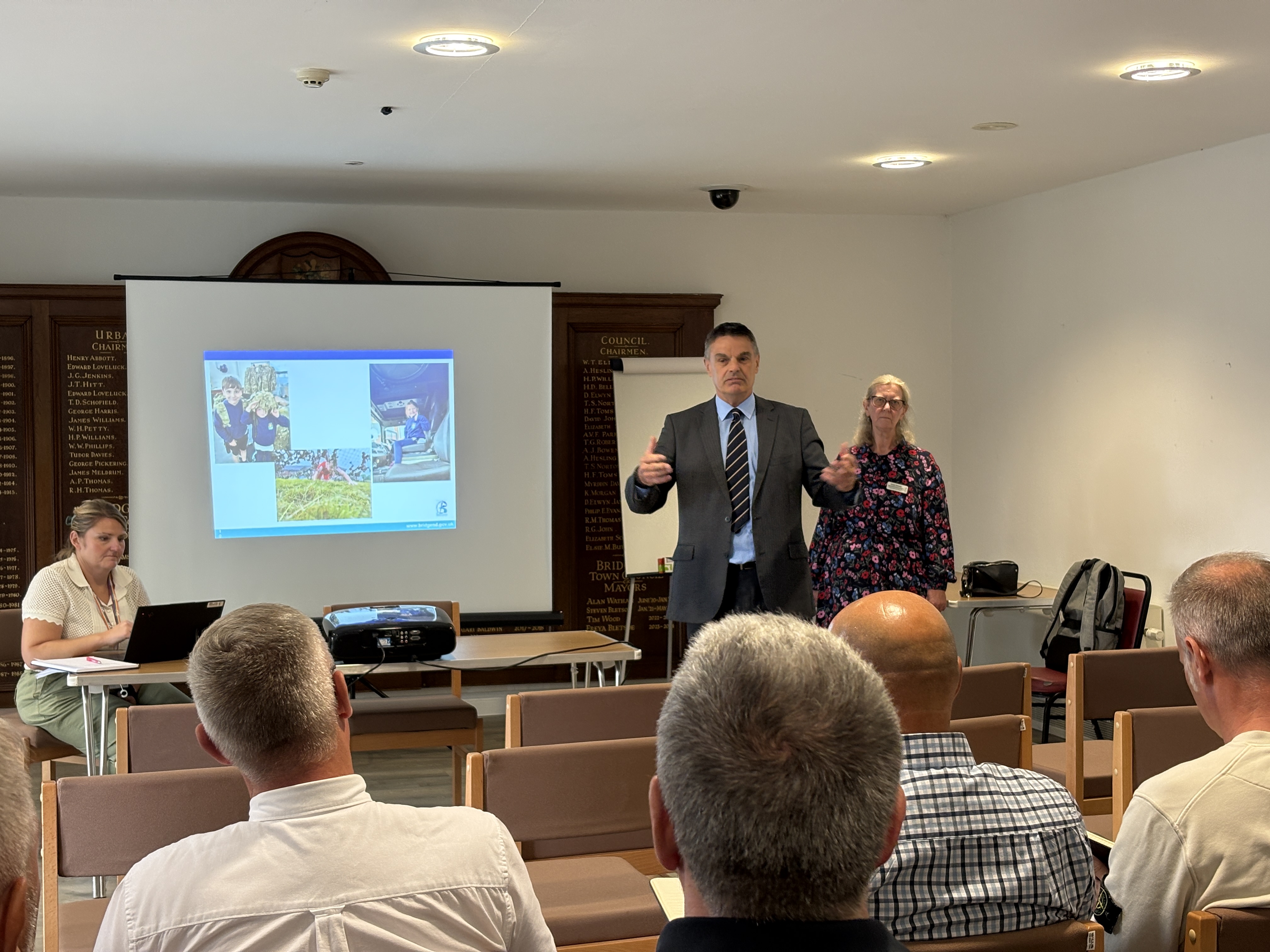 Cllr Martyn Jones, Armed Forces Champion, speaking to veterans at the recent event.