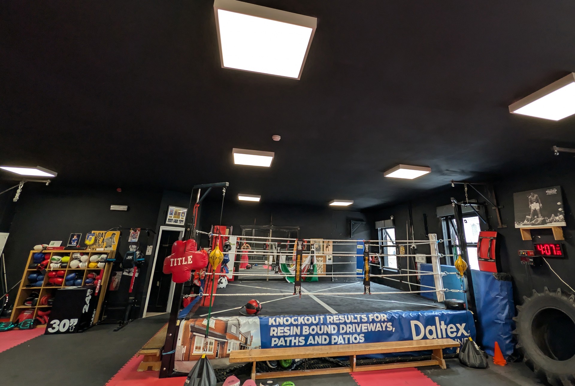 New ceiling at boxing club