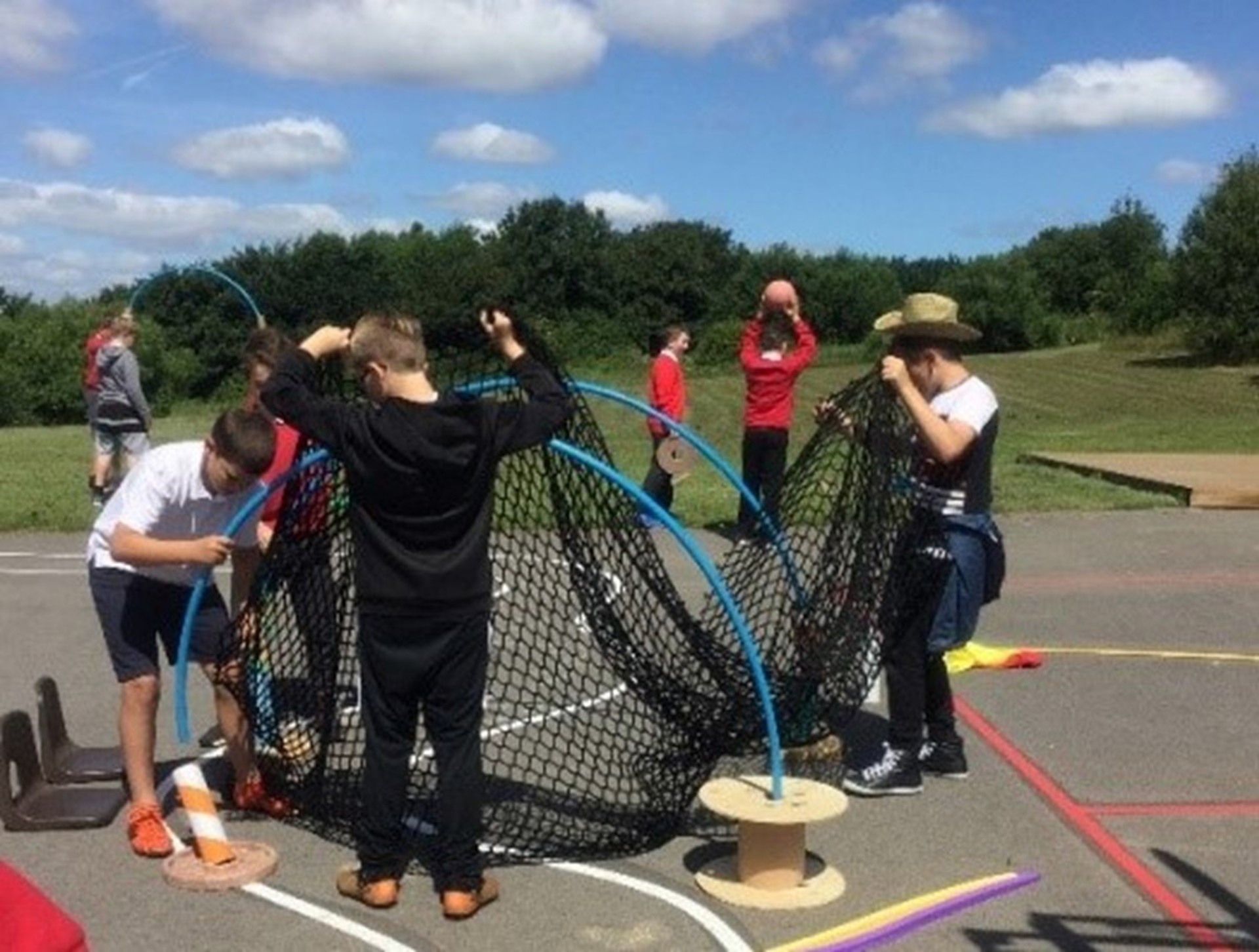 Children playing with Activity Pods