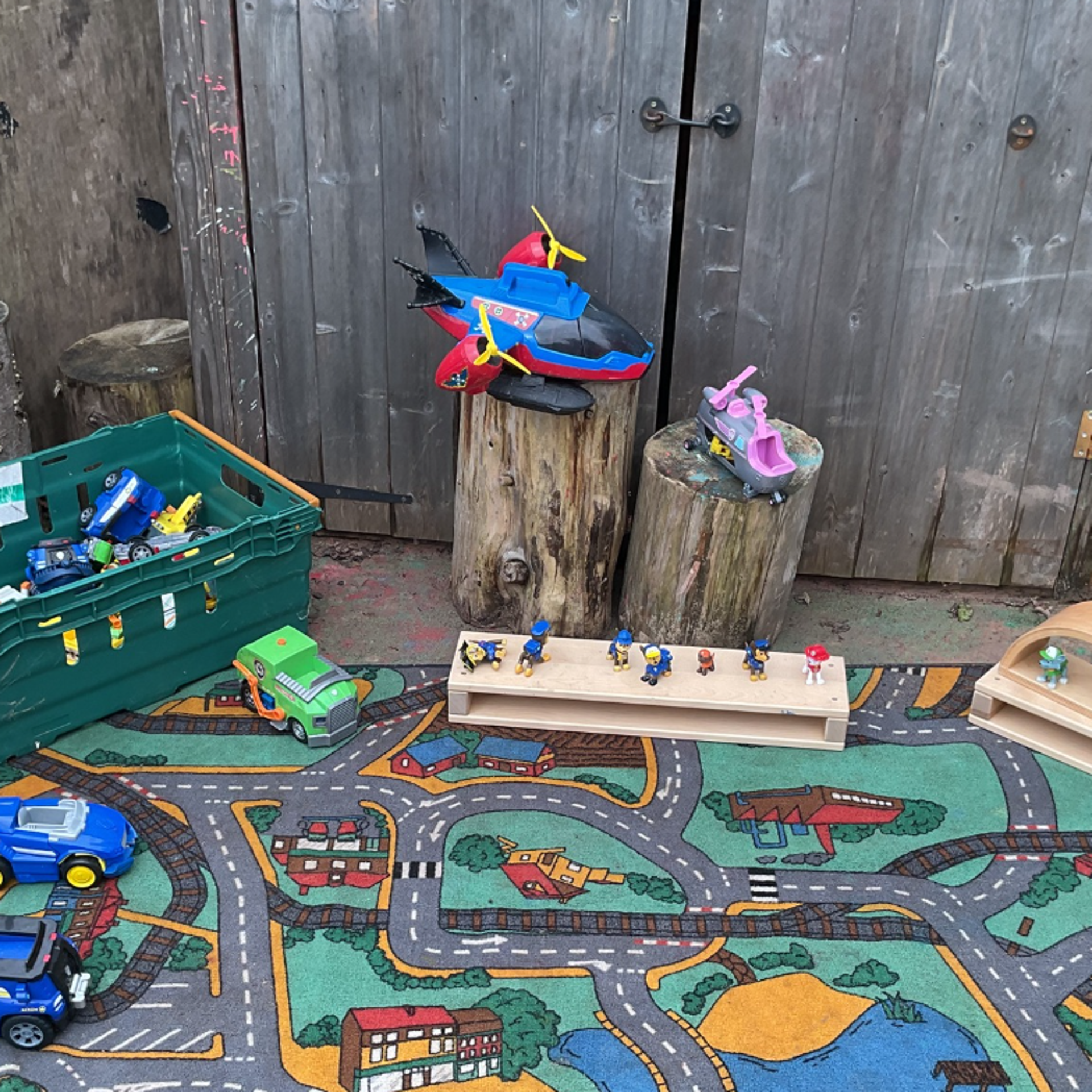 Toys and play mat