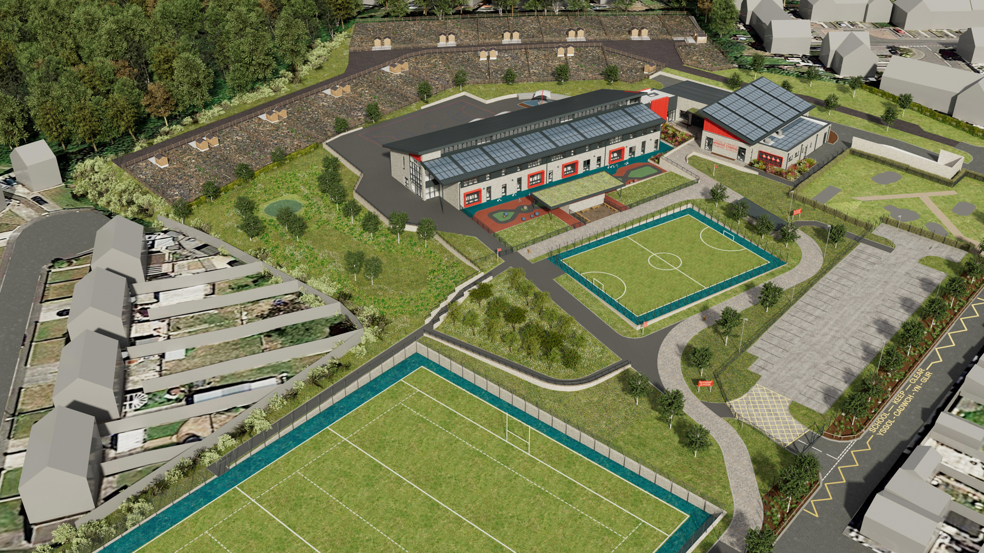Computer generated image of what the school may look like, subject to a formal planning consultation process.